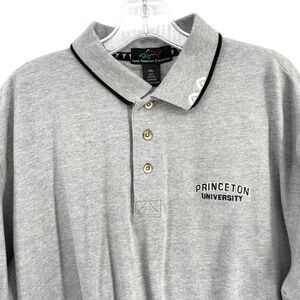 Greg Norman Princeton University Polo Shirt Mens 1XL Gray Golf Casual